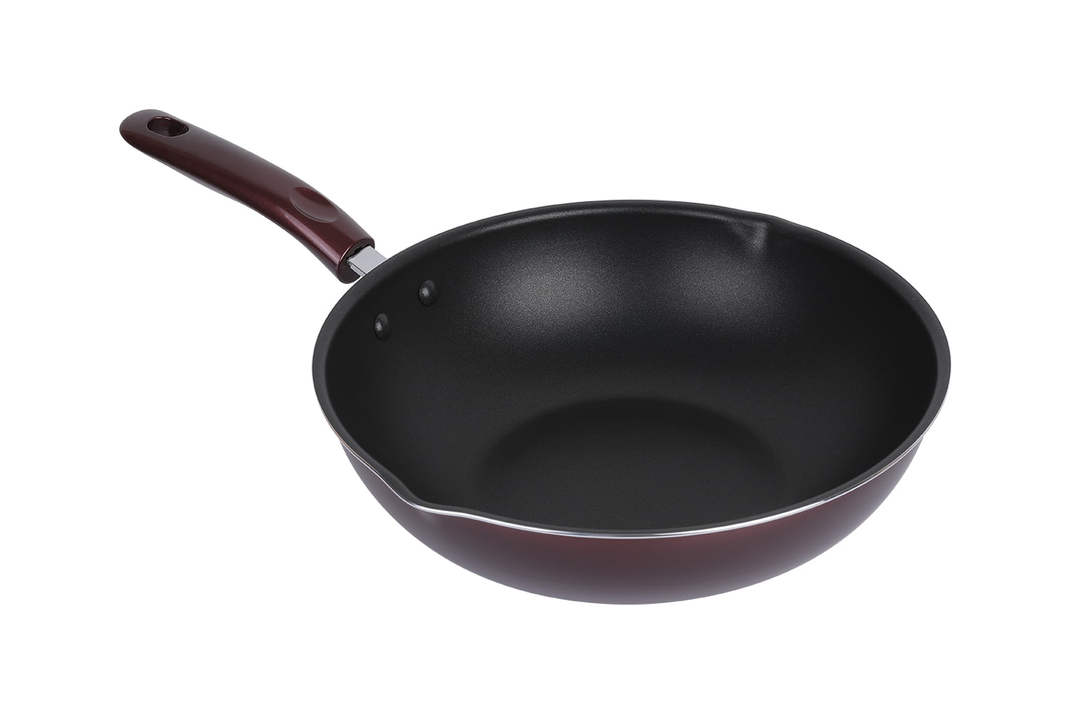 CLB3031D Wok-Med glaslåg 30 wok, Flaming Wok, non-stick wok