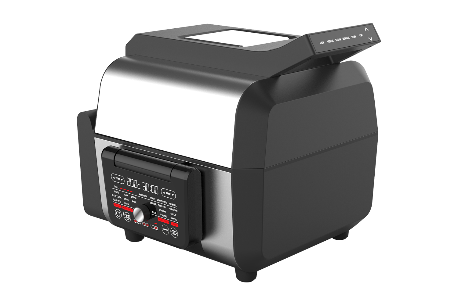 YAF-AF601 6L Airfryer, Multifunktionel, tid og temperatur justerbar